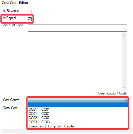 CostCentreIsCapital