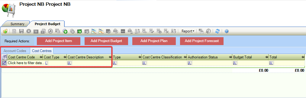 ProjectBudgetCostCentres