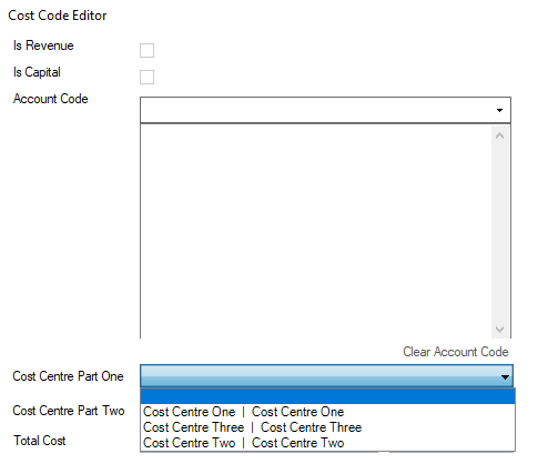CostCentrePartOne