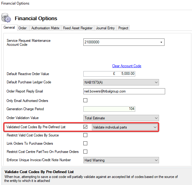ValidatedCostCodesByPreDefinedList