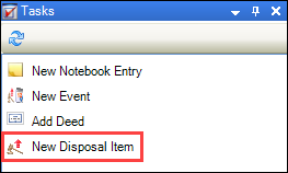 New Disposal Item option