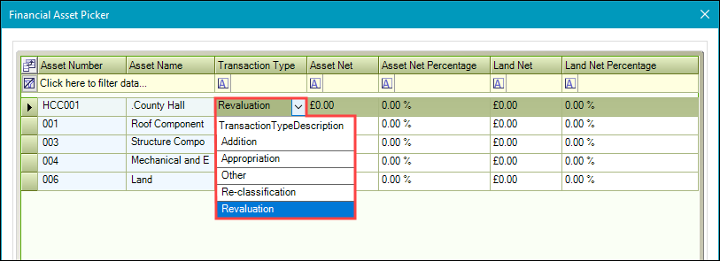 Transaction Type field