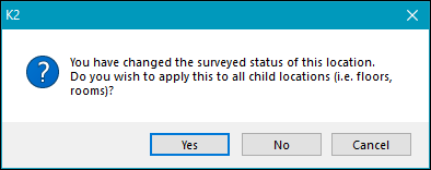 Child item confirmation message