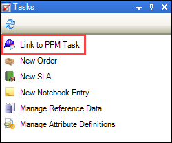 Link to PPM Task option