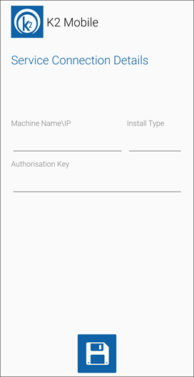 Service Connection Details screen