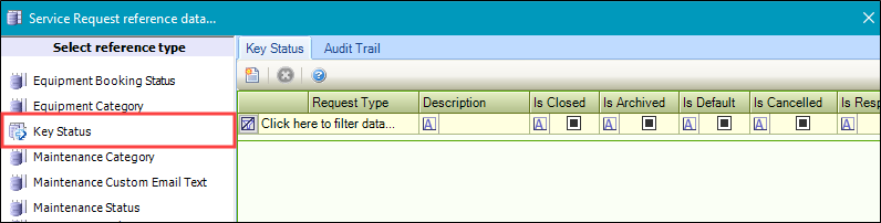 Key Status reference data