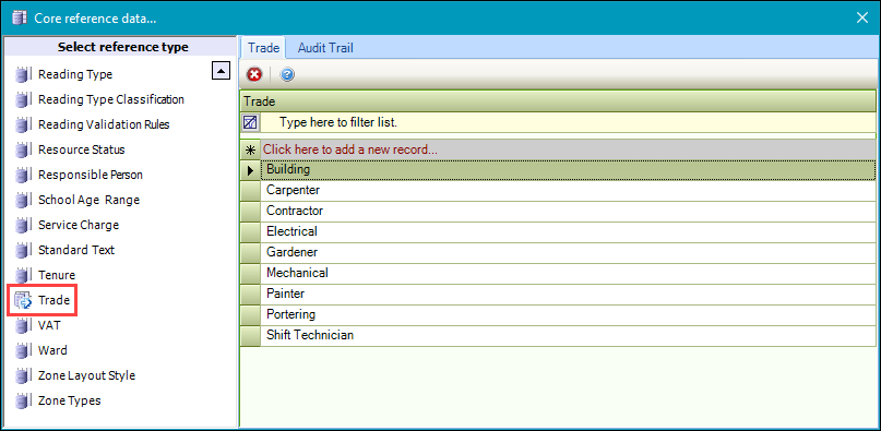 Trade reference data