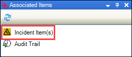 Incident Item(s) option