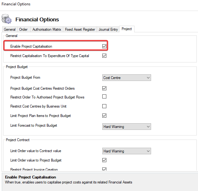 EnableProjectCapitalisation