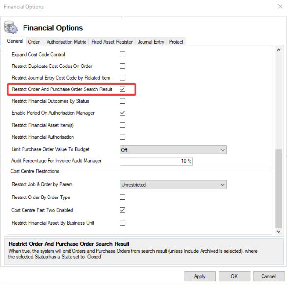RestrictOrderPurchaseOrderSearchResultTicked