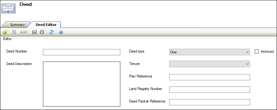 Deed editor