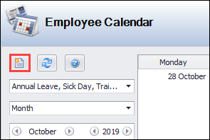 New Employee Task button