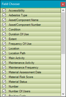 Field Chooser