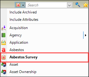 Asbestos survey search