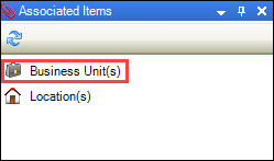 Business Units option