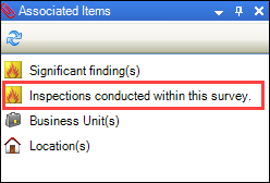 Inspections conducted within this survey option