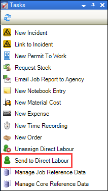 Send to Direct Labour option
