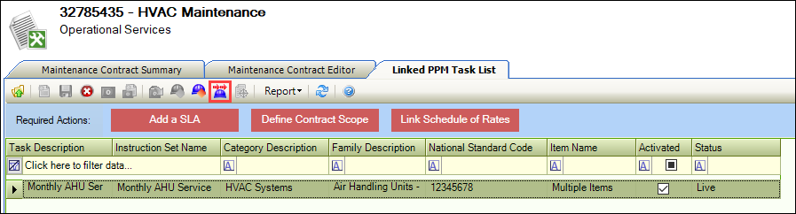 Transfer PPM Task(s) button