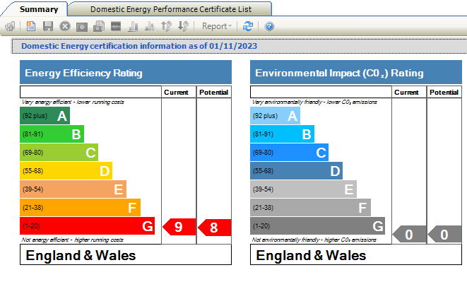 DomesticEnergyPerformanceCertificateonBuildingSummarytab