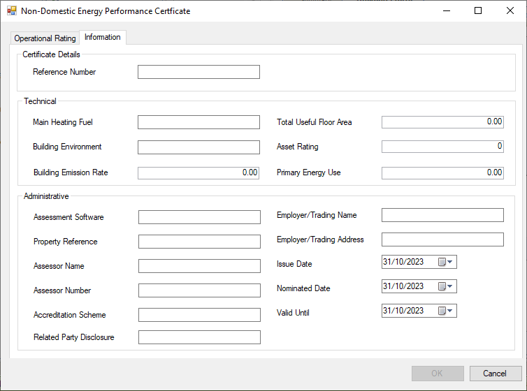 NonDomesticEPCInformationTab