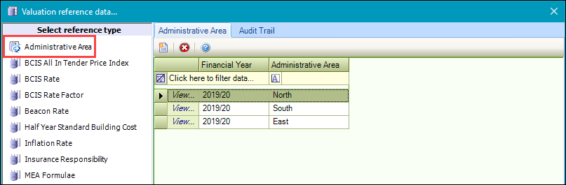 Administrative Area reference data