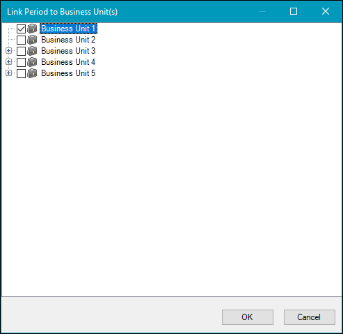 Link Period to Business Unit(s) reference data