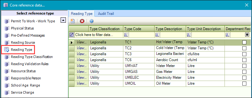 Reading Type reference data