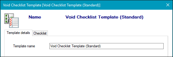 Template details tab