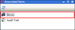 Bins option from Associated items