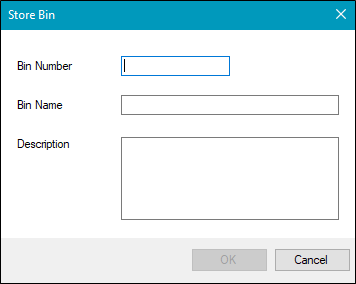 Store Bin window
