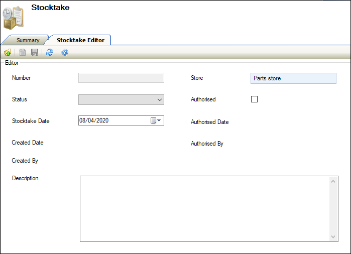Stocktake Editor