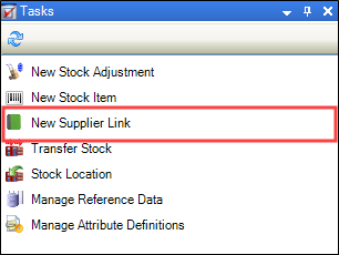 Tasks New Supplier Link